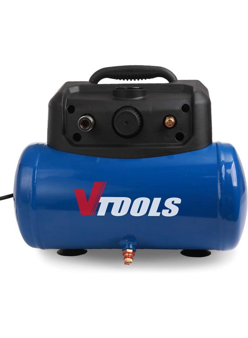 VTOOLS 6 Liter Portable Air Compressor With 1.5 Hp Motor,8 Bar - Image 1